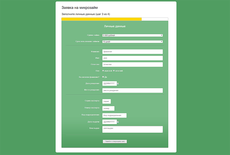 Главфинанс в Нытве оформить микрокредит
