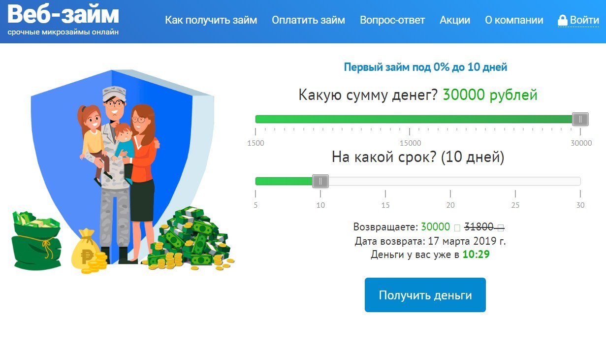 Веб-займ в Нытве